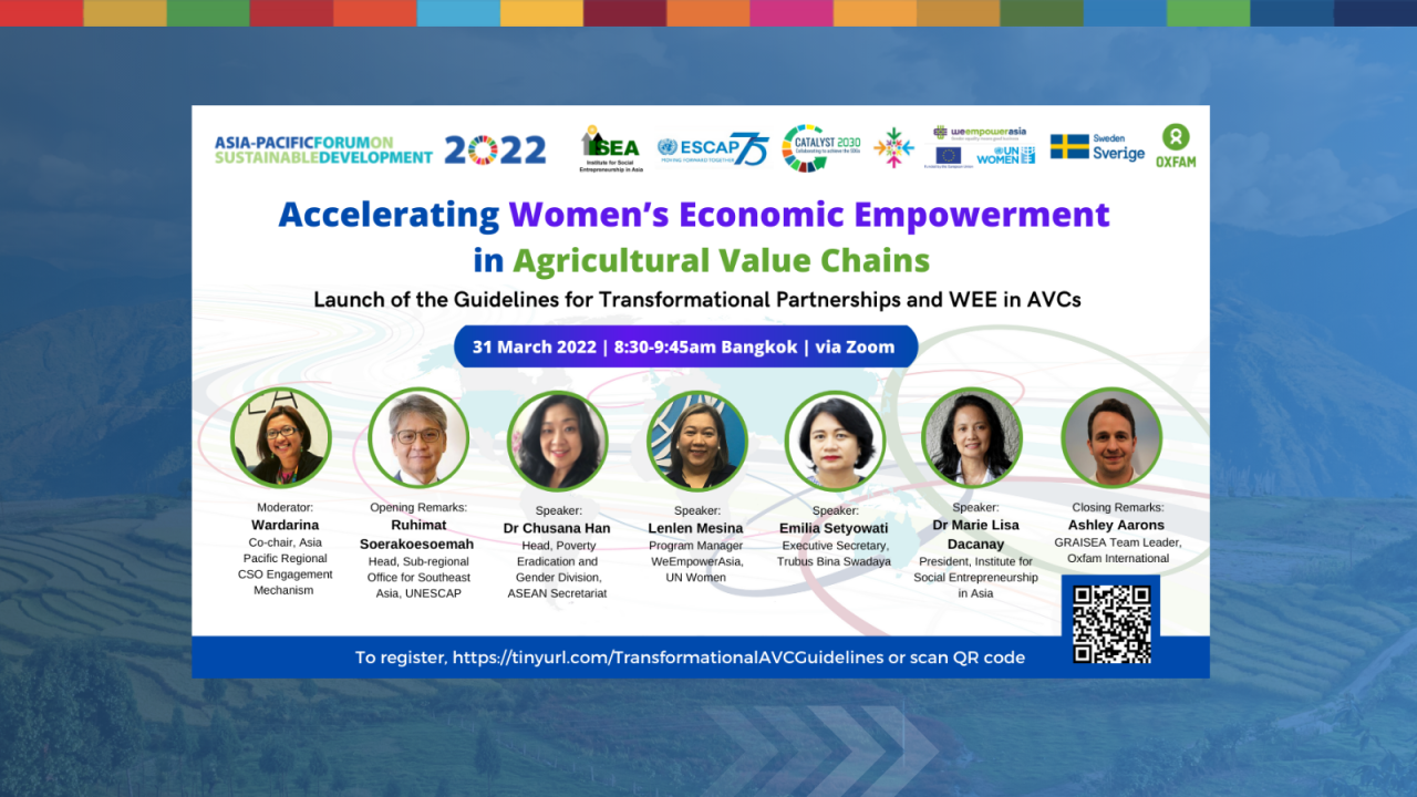 APFSD Side Event - Accelerating Women's Economic Empowerment in Agriculture Value Chains 