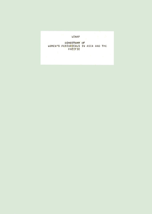 Directory of women's periodicals in Asia and the Pacific