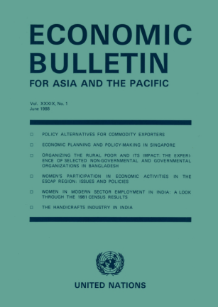 Economic Bulletin for Asia and the Pacific. Vol. XXXIX, No. 1, June 1988