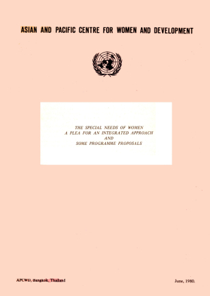 The special needs of women : a plea for an integrated approach and some programme proposals