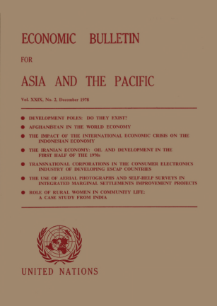 Economic Bulletin for Asia and the Pacific. Vol. XXIX, No. 2, December 1978