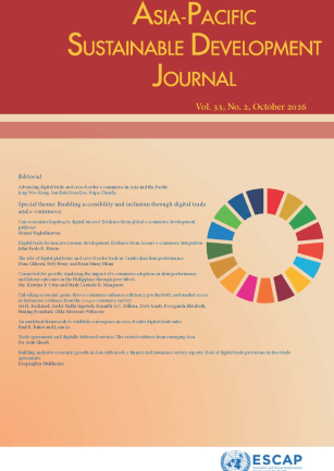 Asia-Pacific sustainable development journal. Vol. 33, No. 2, October 2026