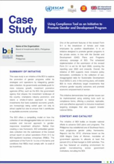 Case study : using compliance tool as an initiative to promote gender and development program