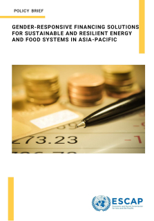 Gender-responsive financing solutions for sustainable and resilient energy and food systems in Asia-Pacific