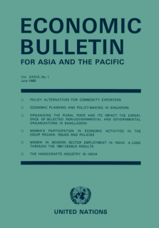 Economic Bulletin for Asia and the Pacific. Vol. XXXIX, No. 1, June 1988