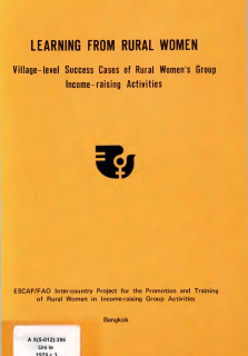 Learning from rural women: village-level success cases of rural women's group income-raising activities