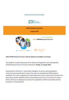 CRVS Insight. August 2025