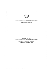 Report of the Asian and Pacific Development Centre to the 40th session of ESCAP, Tokyo, 17-27 April, 1984